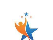 Star success people care logo and symbols