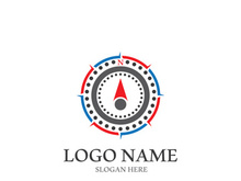 Compass logo template vector icon illustration design