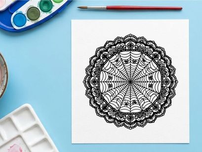 Elegant floral lace badge or emblem design. Ornate circular monogram frame for branding and crafting projects.