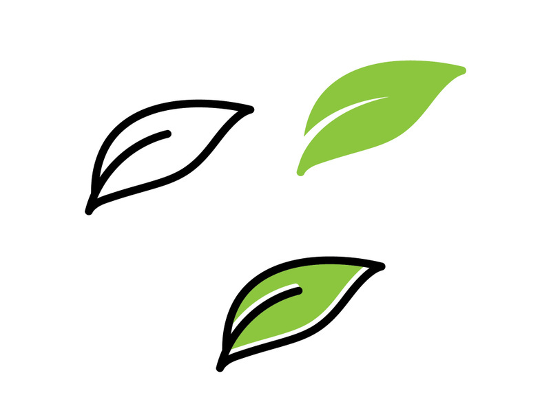 Green leaf ecologi  vector icon logo