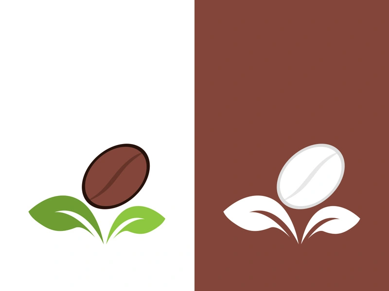 Coffee bean icon vector illustration template