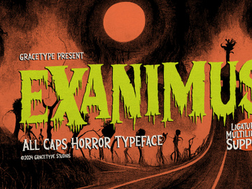 Examinus | Horror Typeface preview picture
