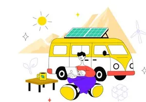 10 Sustainable Van Life Illustration
