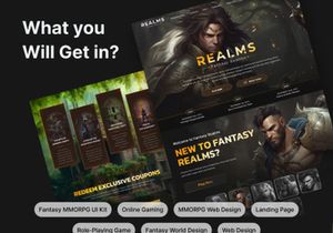 Fantasy | MMORPG Landing Page UI Kit