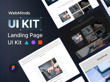 WebMinds - Tech Enthusiasts Landing Page UI Kit preview picture