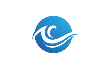 Water wave logo template. Vector illustration. preview picture