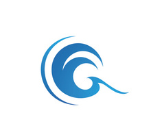 Water wave icon vector illustration design logo