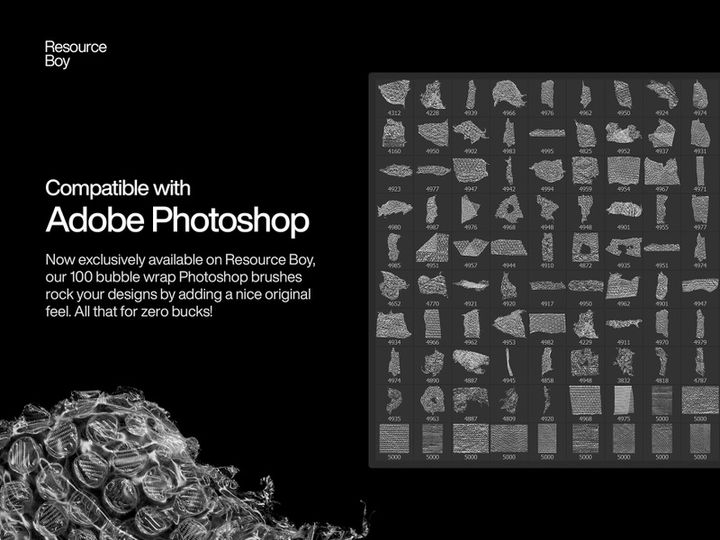 Free 100 Bubble Wrap Photoshop Brushes
