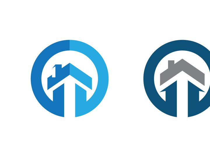 Home industrial Property concept icon logo illustration