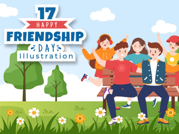 17 Happy Friendship Day Cartoon Illustration preview picture