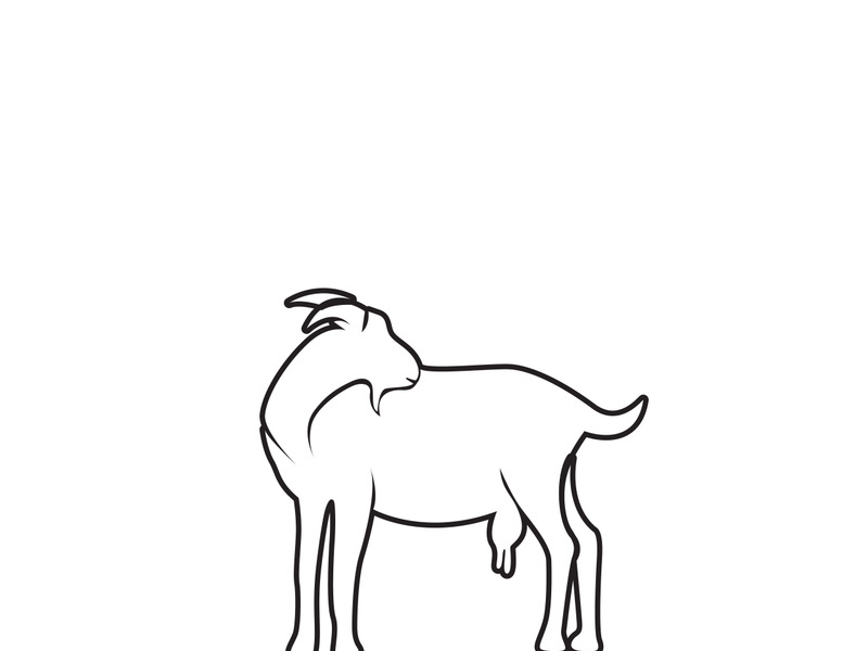 Goat Logo Template vector icon illustration design