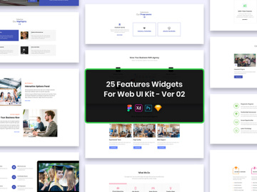 25 Features Widgets for Web UI Kit Ver-02 preview picture