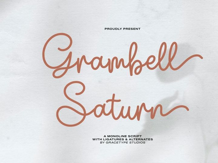 Grambell Saturn | Monoline Script