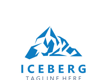 Iceberg Logo Design,simple ice mountain landscape Template vector Illustration preview picture