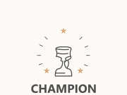 Modern trophy line art logo winner and championship cup design, minimalist simple element