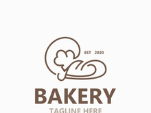 Bread Vintage style Logo Design Vector, label product Bake shop Homemade template