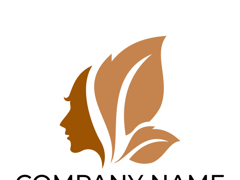 Green leaf logo design vector illustration