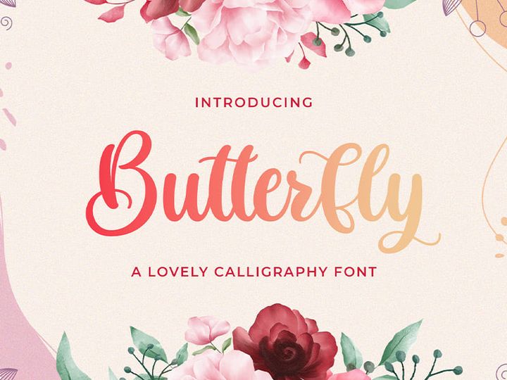 Butterfly - Lovely Calligraphy Font