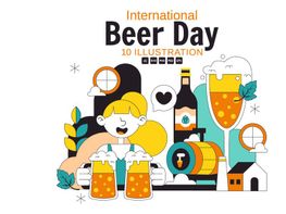 10 International Beer Day Illustration preview picture