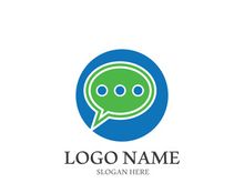 Speech bubble icon logo template vector illustration