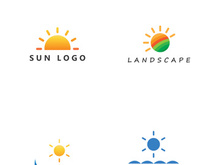 Creative and unique sun logo design.