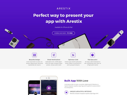 Arestix App Landing Page