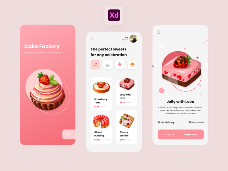 Cake Ordering System App by Zero Five Design on Dribbble
