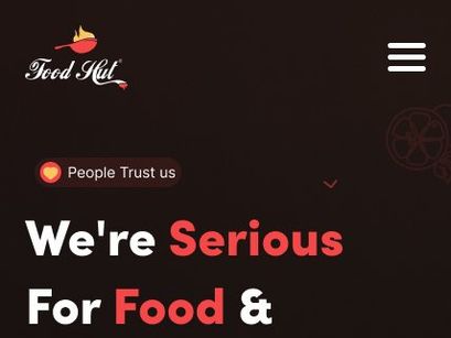Food Hut (Food Ordering Responsive Design)