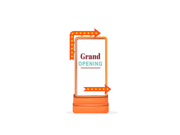 Grand opening vector advert board sign illustration preview picture