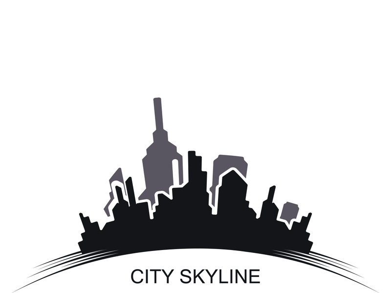 City silhouette skyline illustration design. City landscape Panorama building vector