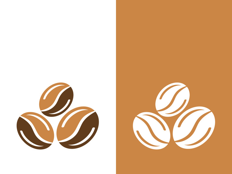 Coffee bean icon vector illustration template