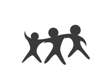 community logo design colorful with  logo vector icon