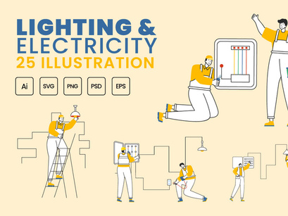 25 Lighting and Electricity Energy Illustration