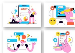 10 Survey Vector Illustration