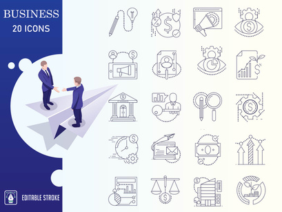Outline : Business And Finance Icon set