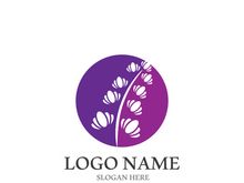 Lavender flower vector icon illustration design template