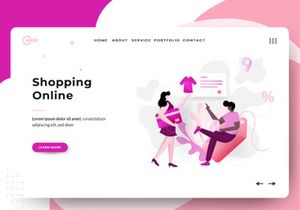 Business Online sets Illustration