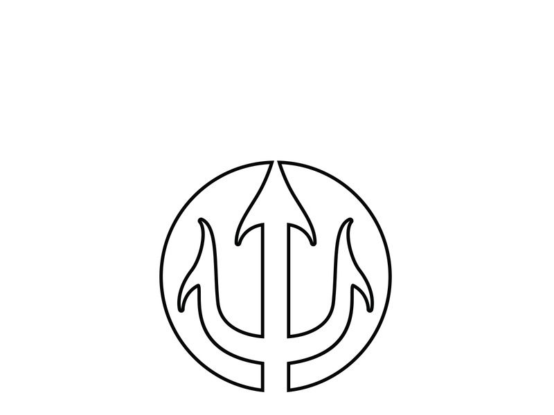 Trident Logo Template vector icon illustration design