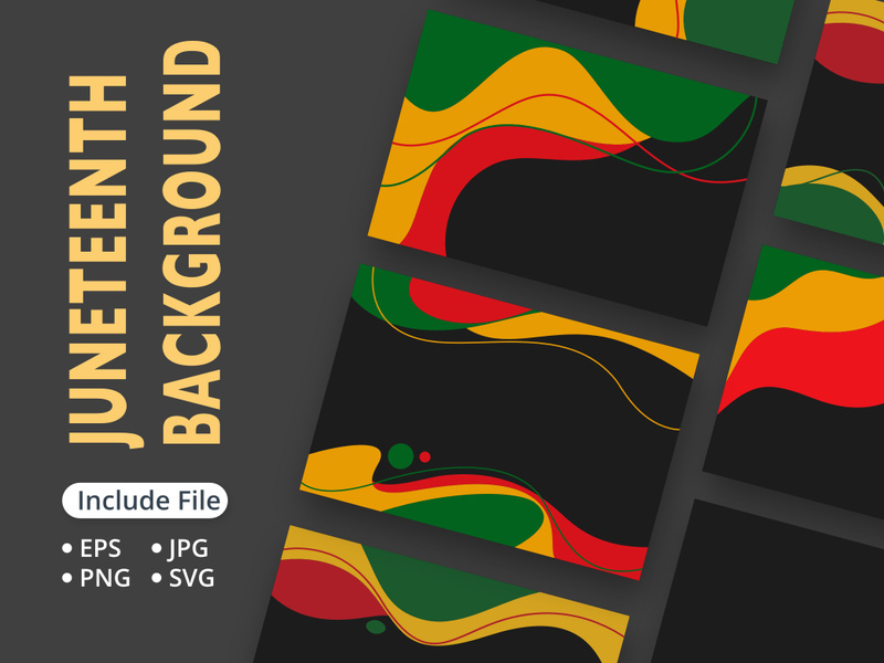 5 Juneteenth abstract background