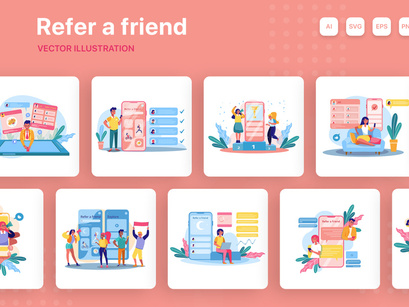 M190_Refer a friend Illustrations