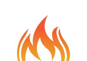 Fire logo design illustration and fire symbol icon vector