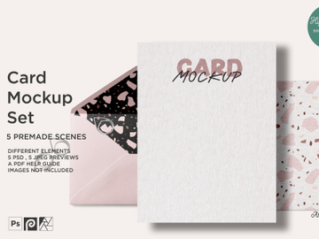 card mockup set preview picture