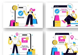 10 Order Successful Vector Illustration