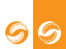 Orange logo design vector icon illustration design