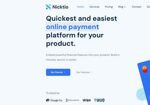 Nicktio NextJS Tailwind Website Template