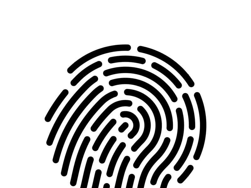 Digital fingerprint vector illustration logo icon