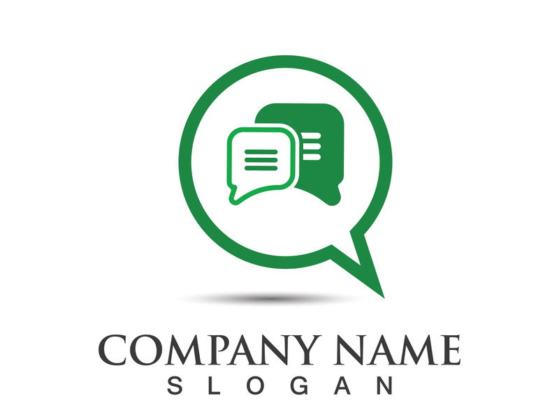 Speech bubble icon logo template vector illustration