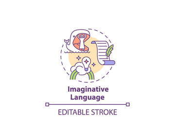 Imaginative language concept icon preview picture