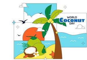 10 World Coconut Day Illustration