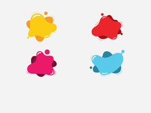 modern fluid liquid flat design